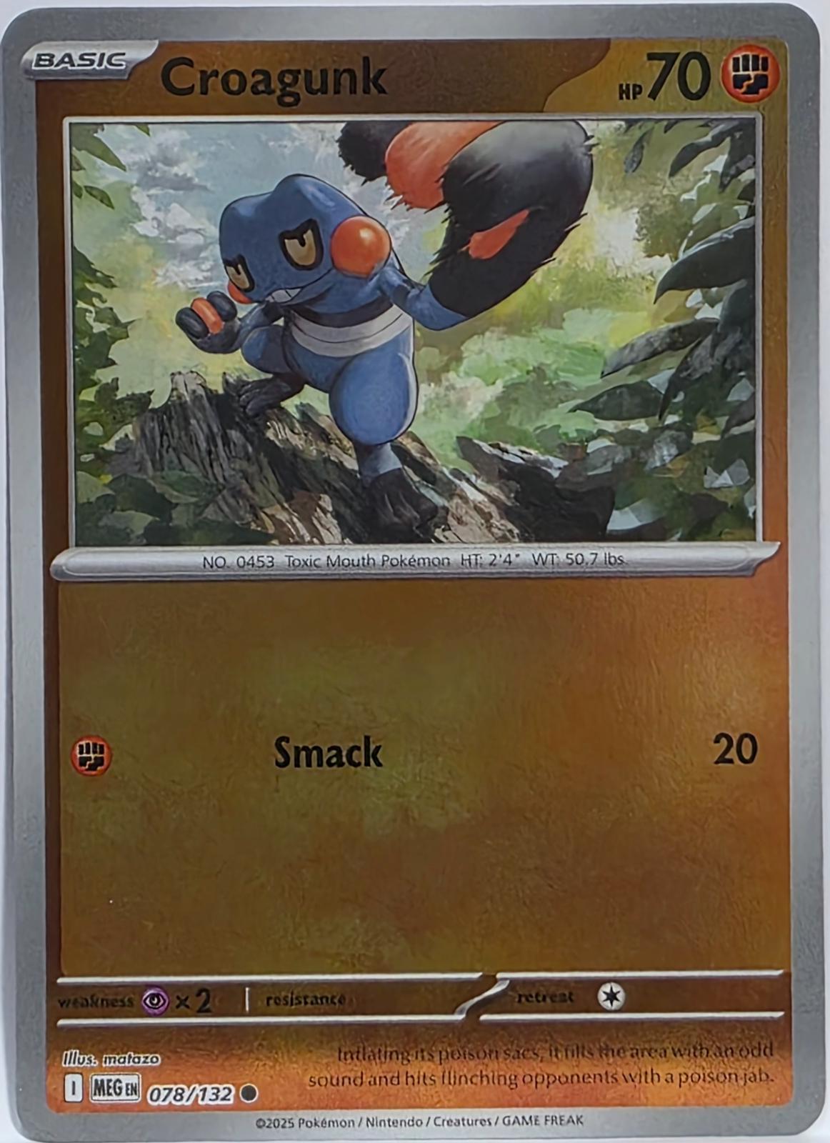 Mega Evolution Croagunk [Reverse Holo] Pokémon card